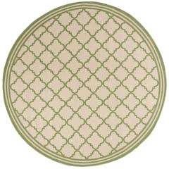 LINDEN 100, CREAM / OLIVE, 6'-7" X 6'-7" Round, Area Rug, LND121V-6R