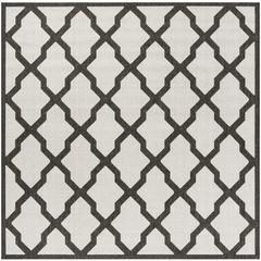LINDEN 100, LIGHT GREY / CHARCOAL, 6'-7" X 6'-7" Square, Area Rug, LND122A-6SQ