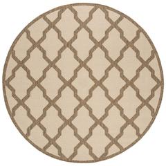 LINDEN 100, CREAM / BEIGE, 6'-7" X 6'-7" Round, Area Rug, LND122C-6R