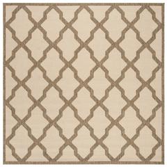 LINDEN 100, CREAM / BEIGE, 6'-7" X 6'-7" Square, Area Rug, LND122C-6SQ
