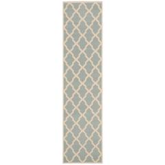 LINDEN 100, AQUA / CREAM, 2' X 8', Area Rug, LND122K-28