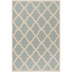 LINDEN 100, AQUA / CREAM, 5'-1" X 7'-6", Area Rug, LND122K-5