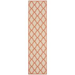 LINDEN 100, CREAM / RUST, 2' X 8', Area Rug, LND122R-28