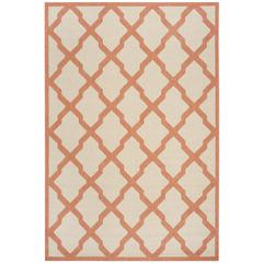 LINDEN 100, CREAM / RUST, 5'-1" X 7'-6", Area Rug, LND122R-5