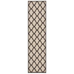 LINDEN 100, CREME / BROWN, 2' X 8', Area Rug, LND122U-28