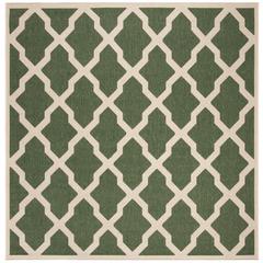 LINDEN 100, GREEN / CREME, 6'-7" X 6'-7" Square, Area Rug, LND122Y-6SQ