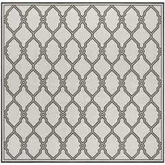 LINDEN 100, LIGHT GREY / CHARCOAL, 6'-7" X 6'-7" Square, Area Rug, LND124A-6SQ