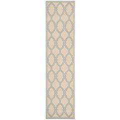 LINDEN 100, CREAM / AQUA, 2' X 8', Area Rug, LND124L-28