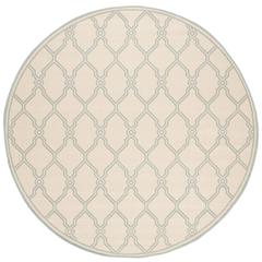 LINDEN 100, CREAM / AQUA, 6'-7" X 6'-7" Round, Area Rug, LND124L-6R