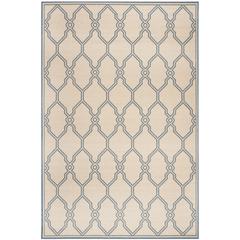 LINDEN 100, CREAM / BLUE, 5'-1" X 7'-6", Area Rug, LND124N-5