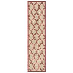 LINDEN 100, RED / CREME, 2' X 8', Area Rug, LND124Q-28