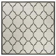 LINDEN 100, LIGHT GREY / CHARCOAL, 6'-7" X 6'-7" Square, Area Rug, LND125A-6SQ