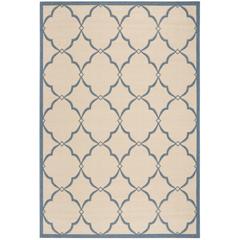 LINDEN 100, CREAM / BLUE, 5'-1" X 7'-6", Area Rug, LND125N-5