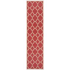 LINDEN 100, RED / CREME, 2' X 8', Area Rug, LND125Q-28