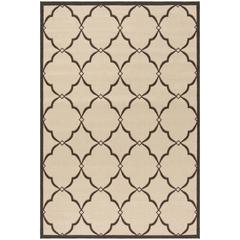 LINDEN 100, CREME / BROWN, 5'-1" X 7'-6", Area Rug, LND125U-5