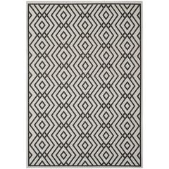 LINDEN 100, LIGHT GREY / CHARCOAL, 5'-1" X 7'-6", Area Rug, LND126A-5