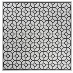 LINDEN 100, LIGHT GREY / CHARCOAL, 6'-7" X 6'-7" Square, Area Rug, LND127A-6SQ