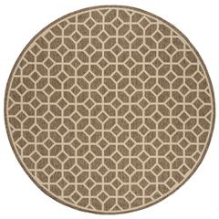 LINDEN 100, BEIGE / CREAM, 6'-7" X 6'-7" Round, Area Rug, LND127D-6R