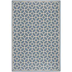 LINDEN 100, BLUE / CREME, 5'-1" X 7'-6", Area Rug, LND127M-5