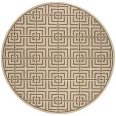 LINDEN 100, CREAM / BEIGE, 6'-7" X 6'-7" Round, Area Rug, LND128C-6R