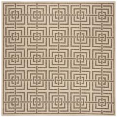 LINDEN 100, CREAM / BEIGE, 6'-7" X 6'-7" Square, Area Rug, LND128C-6SQ