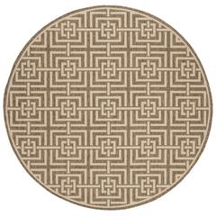 LINDEN 100, BEIGE / CREAM, 6'-7" X 6'-7" Round, Area Rug, LND128D-6R