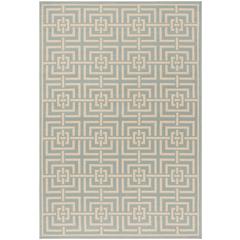 LINDEN 100, AQUA / CREAM, 5'-1" X 7'-6", Area Rug, LND128K-5
