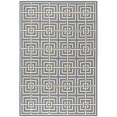 LINDEN 100, BLUE / CREME, 5'-1" X 7'-6", Area Rug, LND128M-5