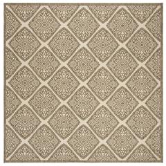LINDEN 100, CREAM / BEIGE, 6'-7" X 6'-7" Square, Area Rug, LND132C-6SQ