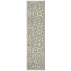 LINDEN 100, AQUA / CREAM, 2' X 8', Area Rug, LND134K-28