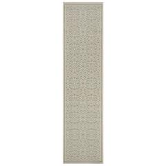 LINDEN 100, CREAM / AQUA, 2' X 8', Area Rug, LND134L-28
