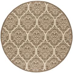 LINDEN 100, CREAM / BEIGE, 6'-7" X 6'-7" Round, Area Rug, LND135C-6R