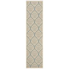 LINDEN 100, AQUA / CREAM, 2' X 8', Area Rug, LND135K-28