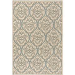LINDEN 100, AQUA / CREAM, 5'-1" X 7'-6", Area Rug, LND135K-5