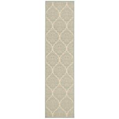 LINDEN 100, CREAM / AQUA, 2' X 8', Area Rug, LND135L-28
