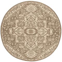 LINDEN 100, CREAM / BEIGE, 6'-7" X 6'-7" Round, Area Rug, LND138A-6R