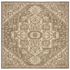 LINDEN 100, CREAM / BEIGE, 6'-7" X 6'-7" Square, Area Rug, LND138A-6SQ