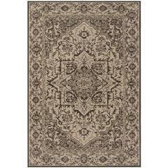 LINDEN 100, CREME / BROWN, 5'-1" X 7'-6", Area Rug, LND139U-5