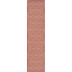 LINDEN 100, RED / CREME, 2' X 8', Area Rug, LND173Q-28