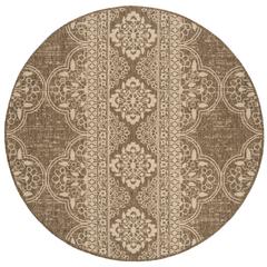 LINDEN 100, CREAM / BEIGE, 6'-7" X 6'-7" Round, Area Rug, LND174A-6R