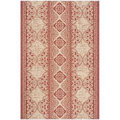 LINDEN 100, RED / CREME, 5'-1" X 7'-6", Area Rug, LND174Q-5