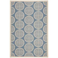 LINDEN 100, BLUE / CREME, 5'-1" X 7'-6", Area Rug, LND176M-5