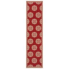 LINDEN 100, RED / CREME, 2' X 8', Area Rug, LND181Q-28