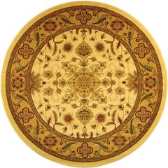 LYNDHURST, IVORY / TAN, 8' X 8' Round, Area Rug