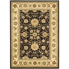 LYNDHURST, BLACK / IVORY, 8' X 11', Area Rug