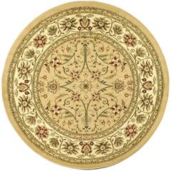 LYNDHURST, BEIGE / IVORY, 5'-3" X 5'-3" Round, Area Rug