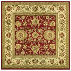 LYNDHURST, RED / IVORY, 6' X 6' Square, Area Rug, LNH212F-6SQ
