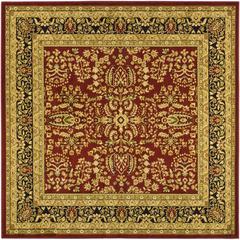 LYNDHURST, RED / BLACK, 10' X 10' Square, Area Rug