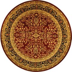 LYNDHURST, RED / BLACK, 5'-3" X 5'-3" Round, Area Rug, LNH214A-5R
