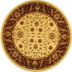 LYNDHURST, IVORY / RED, 5'-3" X 5'-3" Round, Area Rug, LNH215A-5R